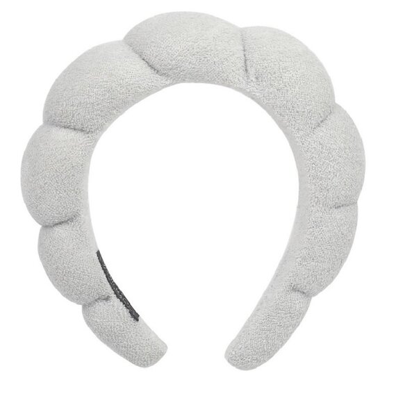 COPY - Zenana Spa Sponge Terry Towel Hair Headband, Light Gray - Picture 3 of 4